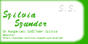 szilvia szunder business card